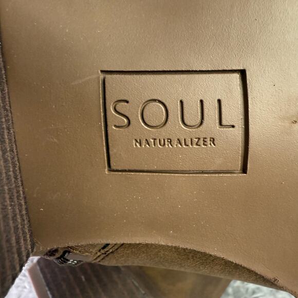 SOUL by Naturalizer Zoya Knee High Boot Women's 7.5 Brown Riding Boho Western - Picture 7 of 10